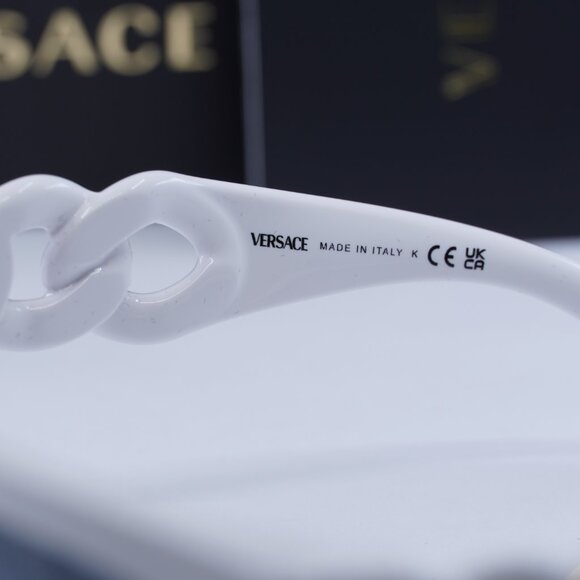 Versace VE4409 314/87 Square Sunglasses – White/Grey - Picture 8 of 10